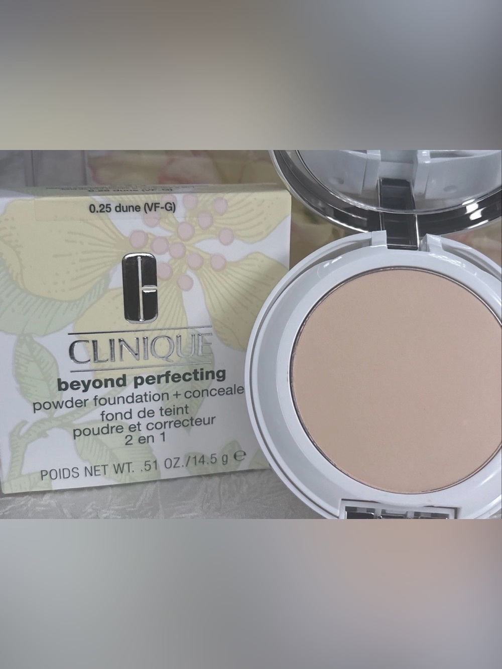Clinique Beyond Perfecting Powder Foundation + Concealer 0.25 DUNE FS NIB